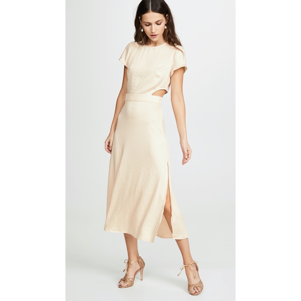 BA&SH Ritz Cutout RARE Midi Classic Slit Dress HTF - Picture 4 of 6